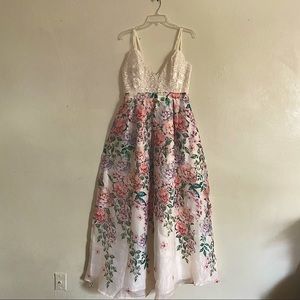 FashionNova Lace Top Floral Gown